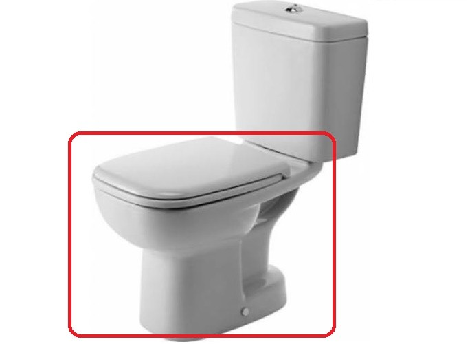 WC, Duravit, D-Code 21110100002, �ll�, m�ly�b�t�s�, als� kifoly�s�