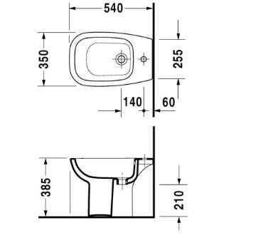 Duravit, D-Code Bid ll 22381000002