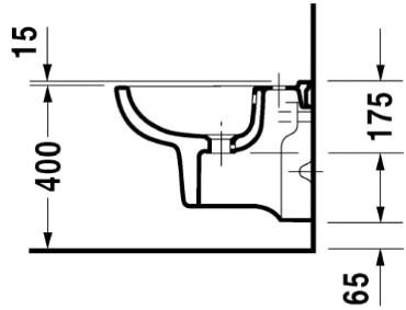 Duravit, D-Code Compact Bid fali 22371500002