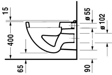 Duravit, D-code Fali WC, skblts, 22100900002