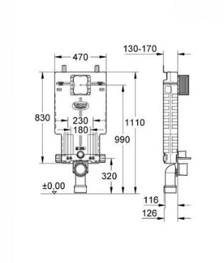 Grohe, Uniset WC tartly WC-hez 38643001