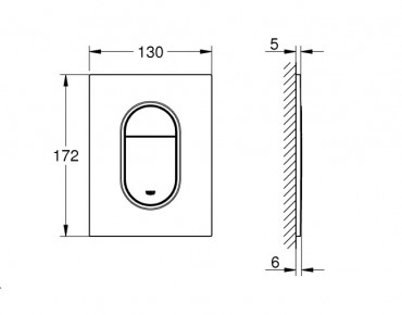 Nyom�lap, Grohe, Arena 38844000, �ll�, 2 mennyis�ges, kr�m