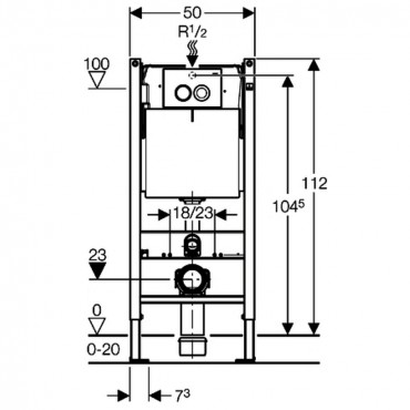 Grohe, Rapid SL szerelelem tartllyal fali WC-hez, 38840000