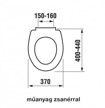 Jika, ZETA WC lke tetvel (duroplaszt) lecsapdsgtl H8932760000001