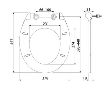 Alcaplast, A64SLIM WC lke, Slim Softclose, Duroplast