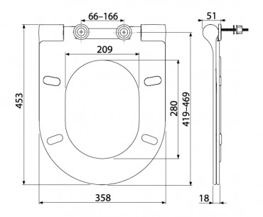 Alcaplast, A67SLIM WC lke, Slim Softclose, Duroplast