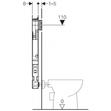 Geberit, WC tartly, Sigma 8 cm, 109.791.00.1