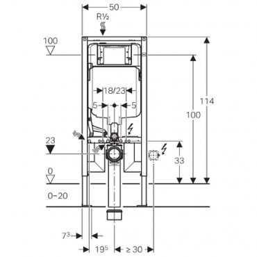 Geberit, Duofix,szerelelem, Sigma 8 cm, 111.796.00.1