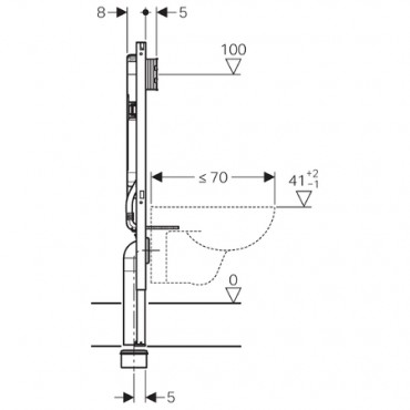 Geberit, Duofix,szerelelem, Sigma 8 cm, 111.796.00.1