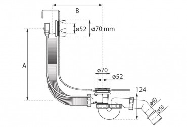 Mta, norml lefoly bowdenes 15200 (60 cm)