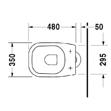 Duravit, D-Code ll WC, mlybts, als kifolys, 21100100002