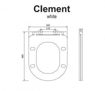 WC lke, Wellis, Andreas WF00020, Soft Close - lecsapdsgtlval, Slim, fehr