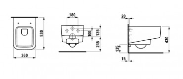 Laufen, Pro S, Fali WC, rimless, mlyblts, H8209620000001