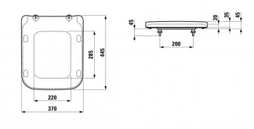 WC �l�ke, Laufen, Pro S H8919600000001, antibakteri�lis, duroplaszt