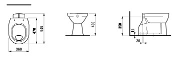 Laufen, Pro, WC ll, skblts, fggleges lefoly, H8219590000001