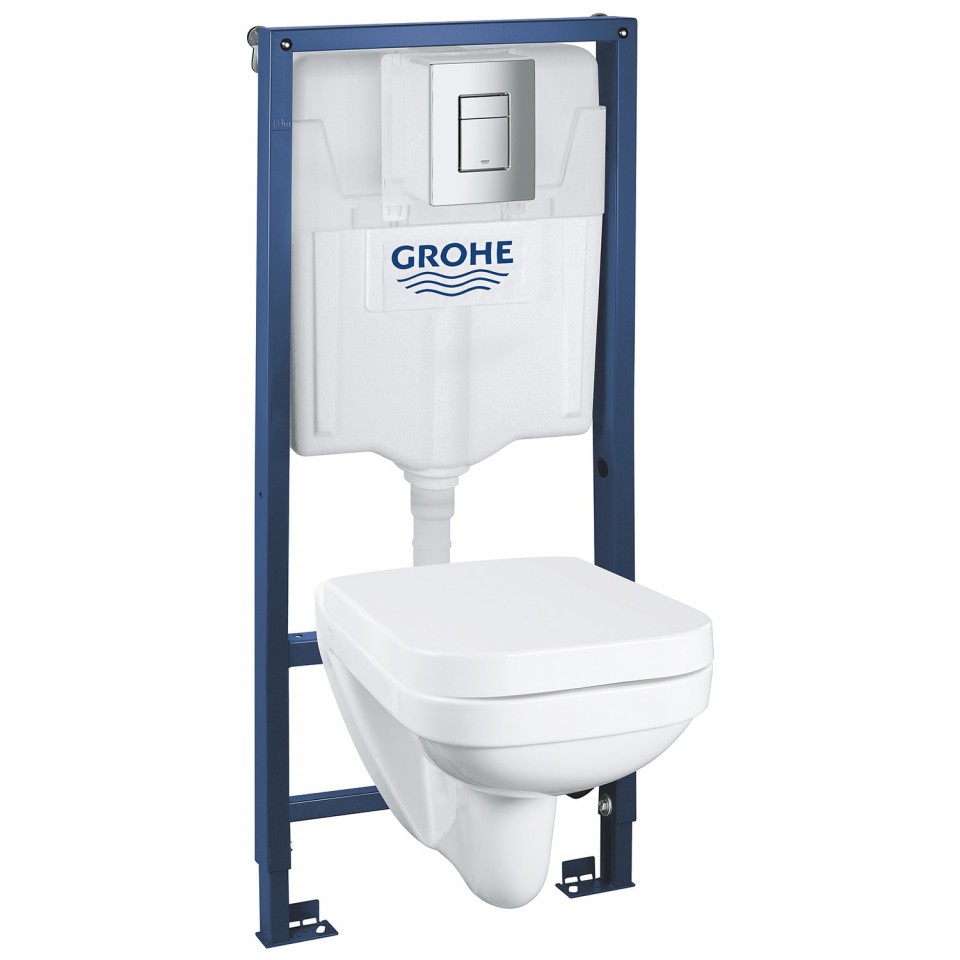 Grohe, Rapid SL szerelszett, Rimless WC-vel, lkvel, nyomlappal, 39552000