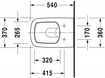 Duravit, DuraStyle, fali WC, mlyblts, 253609 00 00