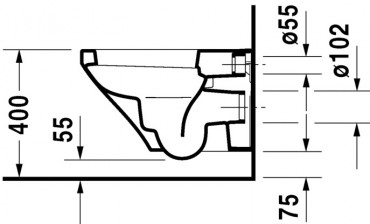 Duravit, DuraStyle, fali WC, mlyblts, 253609 00 00