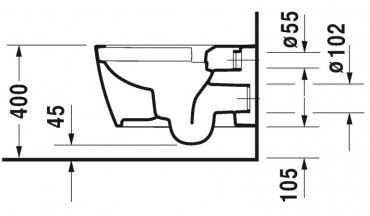 Duravit, ME by Starck, fali WC rimless, Durafix rgztssel, 252909 00 00