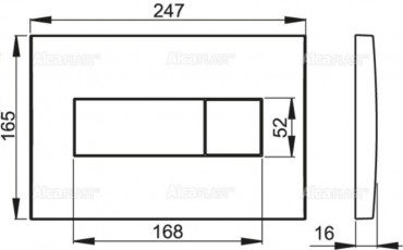 Nyom�lap, Alcaplast, M371S, szenzoros - h�l�zati, falba �p�thet� tart�lyhoz, f�nyes kr�m