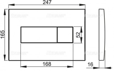 Alcaplast, M370, nyomlap falba pthet tartlyhoz, fehr