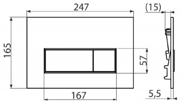 Alcaplast, M378, nyomlap falba pthet tartlyhoz, fekete