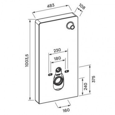 Wellis, Corsica, Szerelmodul fali Wc-hez, EE00216