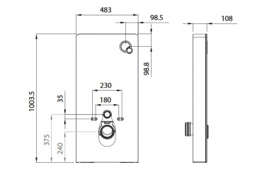 Wellis, Corsica Black, Szerelmodul fali Wc-hez, WF00073