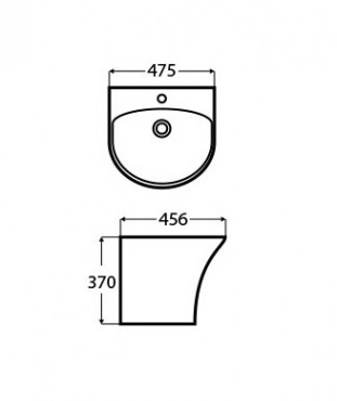 Wellis, Violet, mosd, 47,5 cm, fali, WF00050