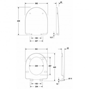 Geberit, Selnova, WC lke, lecsapdsgtl, 500.333.01.1