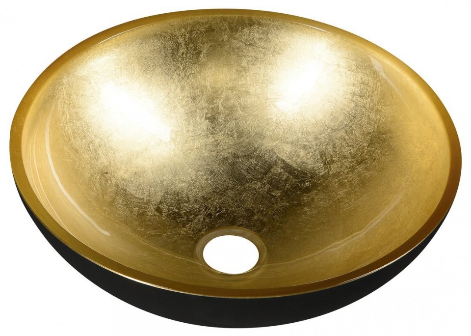 Mosd, Sapho, Murano Black-Gold AL5318-77, veg, csaplyuk nlkl, arany - fekete