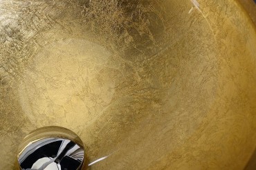Mosd, Sapho, Murano Black-Gold AL5318-77, veg, csaplyuk nlkl, arany - fekete