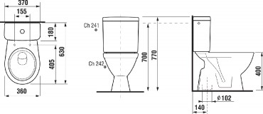 Jika Lyra Plus kombi WC H8263870002413