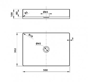 Sapho, AURUM mosd klik-klak lefolyval, 50x35,2cm, szlcsiszolt INOX (AU403)