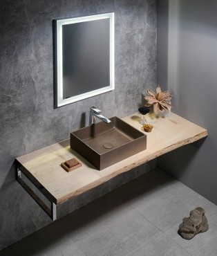 Mosd�, Sapho, FORMIGO FG014, beton, s�t�t barna sz�n�, 47,5 cm