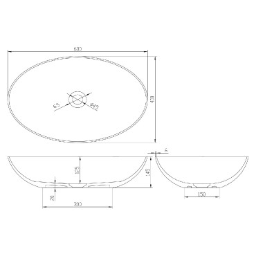 Sapho, FORMIGO beton mosd, 60x14,5x40,5cm, antracit (FG026)