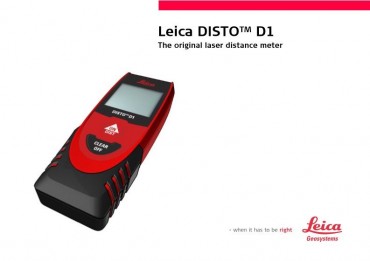 Leica, Disto D1 lézeres távolságmérő