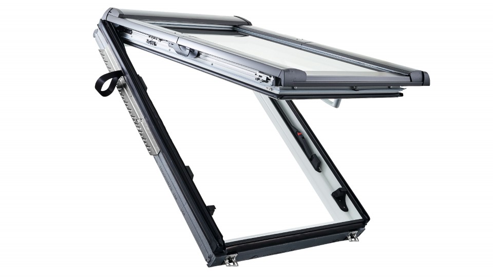 Roto, Tet�t�ri ablak m�anyag, WDF R89P K WD, 3-r�teg� �veggel, H�szigetel� Csomaggal, 94x118 cm (9/11)