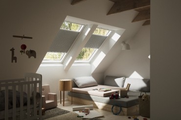 Velux, Fnyzr dupla plisz, FHC 102 1045S, alu szn oldalvezet snnel