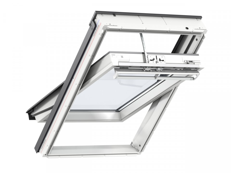 Velux, Elektromos tet�t�ri ablak, GGU PK08 007021, 2-r�teg� �veg, m�anyag bevonat fa maggal,  94x140 cm