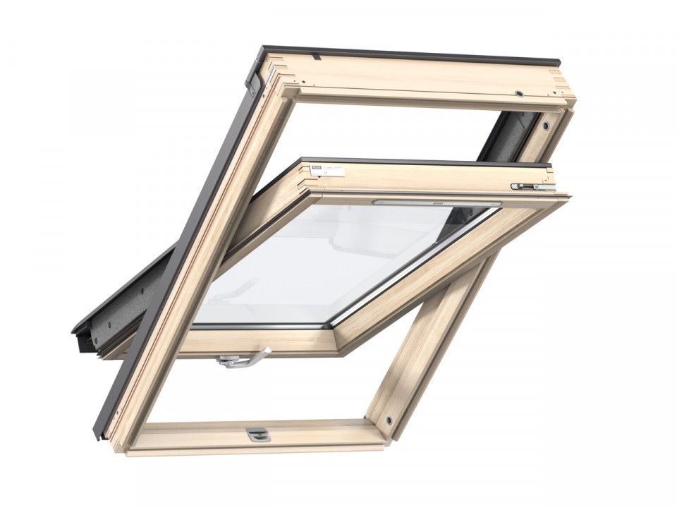 Velux, Tet�t�ri ablak, GLL MK04 1064B, 3-r�teg� �vegez�s, lakkozott fa, 78x98 cm