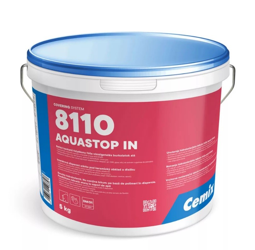 V�zszigetel�s, Cemix Aquastop IN 8110, foly�kony f�lia, belt�ri, 5 kg