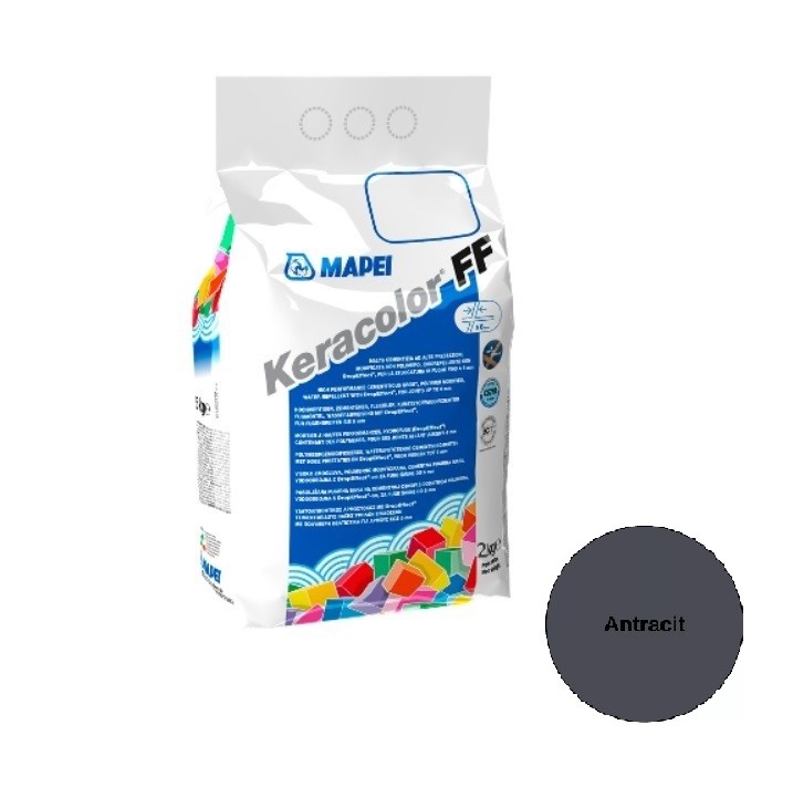 Fug�z�, Mapei, Keracolor FF Flex Nr.114 Antracit, 2 kg (6 mm-ig)