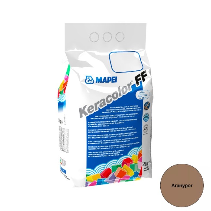 Fug�z�, Mapei, Keracolor FF Flex Nr.135 Aranypor, 2 kg (6 mm-ig)