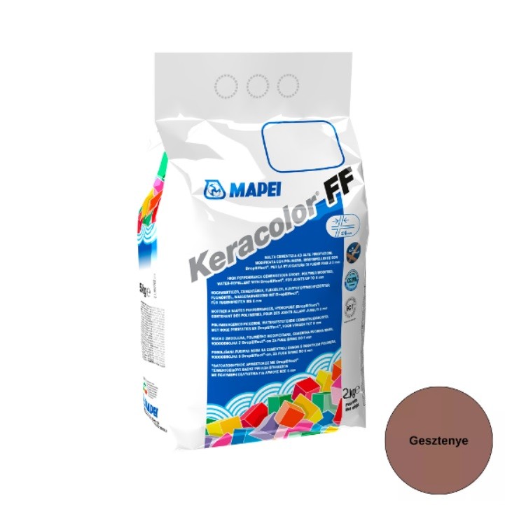 Mapei Keracolor FF Flex Fugz 6 mm-ig 142 gesztenyebarna 2 kg