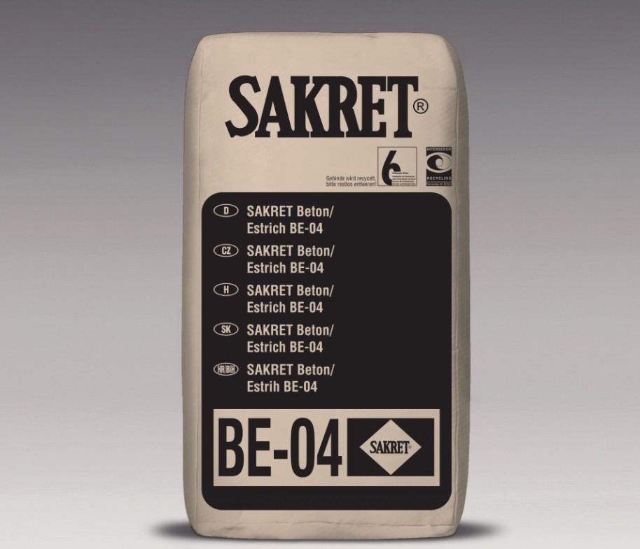 Sakret BE-04 Beton esztrich C20, beltri 0-4 mm 40 kg