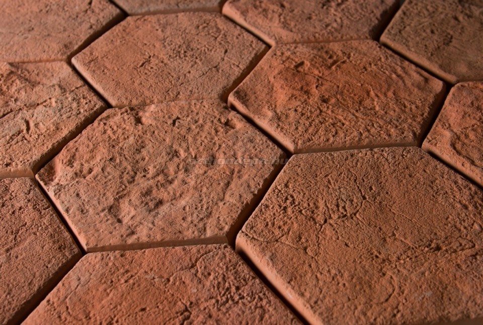 Fabrostone Cotto Hexa J�r�lap terrakotta 20x20x2,5 cm