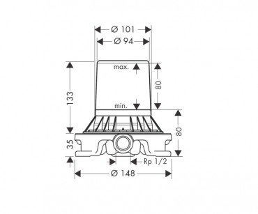 Hansgrohe Alaptest szabadon ll kdcsaptelephez DN15, 10452180