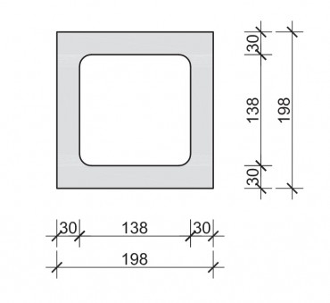Leier Beton Pillrzsaluz elem 20x20x23 cm (150 db/rkl)