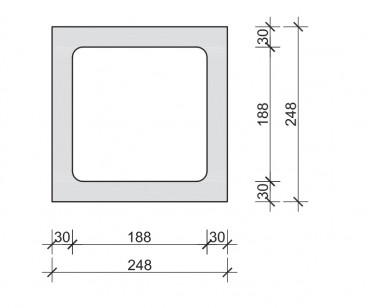 Leier Beton Pillrzsaluz elem 25x25x23 cm (80 db/rkl)